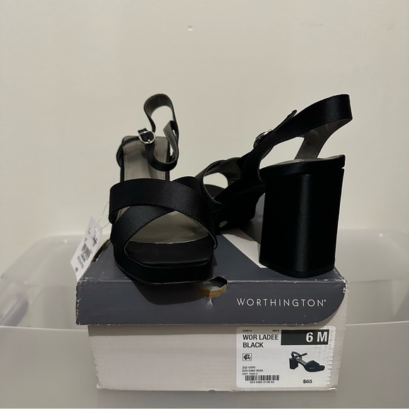 Worthington Women’s Ladee Heeled Sandals in Black - Picture 4 of 4